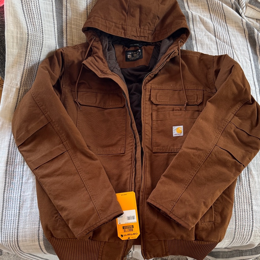 Carhartt Brown Hooded Full Swing Jacket (NWT)